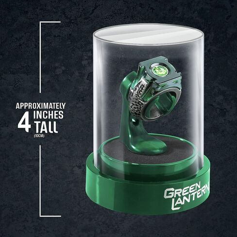 The Noble Collection DC Green Lantern Prop Ring & Display - Die Cast Metal Ring with 4in (10cm) Display Case - Officially Licensed Film Set Movie Props Gifts Jewellery in Saudi Arabia