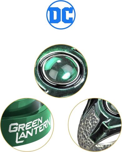 The Noble Collection DC Green Lantern Prop Ring & Display - Die Cast Metal Ring with 4in (10cm) Display Case - Officially Licensed Film Set Movie Props Gifts Jewellery in Saudi Arabia