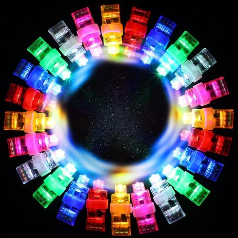 300 Pieces Finger Lights Light up Party Favors Finger Flashlights LED Finger Lights Glow Rings LED Party Favors Glow in The Dark for Birthday Wedding Party Toys, 4 Colors (Red, Blue, Green, Yellow) in Saudi Arabia