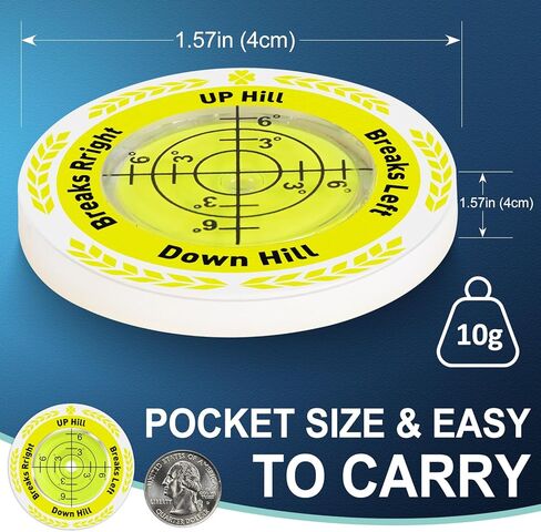 علامات كرة الجولف من Uross لوضع Green- Pro Golf Green Reader، ملحقات الجولف هدايا الجولف للرجال والنساء، علامة كرة الجولف المغناطيسية لمشبك القبعة in Kuwait