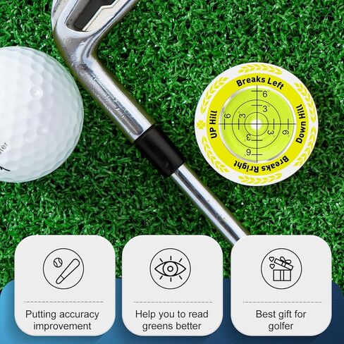 علامات كرة الجولف من Uross لوضع Green- Pro Golf Green Reader، ملحقات الجولف هدايا الجولف للرجال والنساء، علامة كرة الجولف المغناطيسية لمشبك القبعة in Kuwait