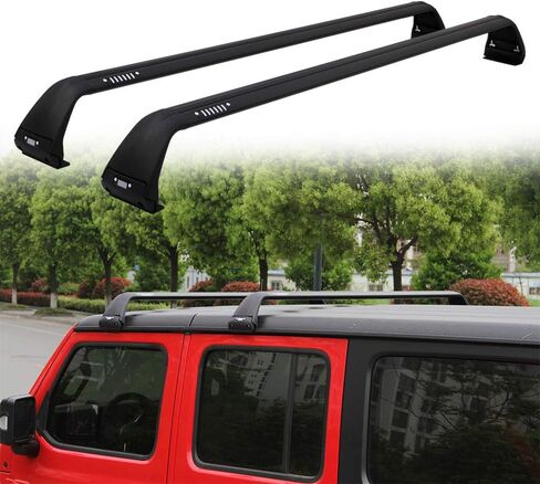 Snailfly Black Luggage Roof Rack Fit for 2007-2024 Jeep Wrangler JK JL Gladiator JT 2&4 Door Cross Bars in Kuwait