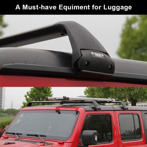 Snailfly Black Luggage Roof Rack Fit for 2007-2024 Jeep Wrangler JK JL Gladiator JT 2&4 Door Cross Bars in Kuwait