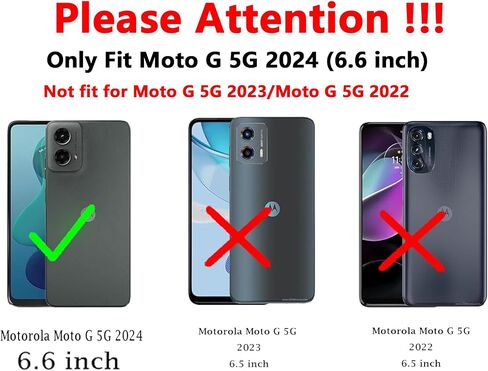 حافظة Moto G 5G 2024، مع واقيات شاشة وغطاء كاميرا، [درجة عسكرية] 16 قدم. غطاء تم اختباره من السقوط مع حافظة واقية بمسند مغناطيسي لهاتف Motorola G 5G 2024، أزرق in Kuwait