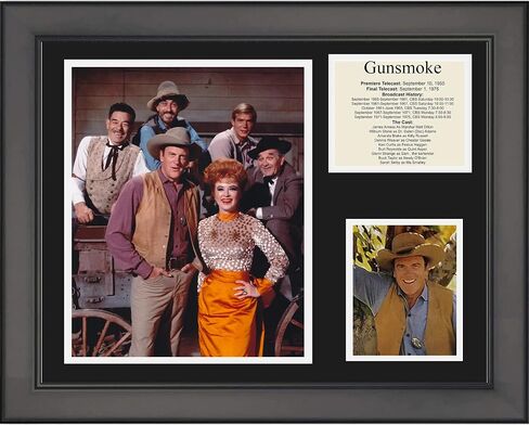 Framed Gunsmoke Movie 11"x14" Three Photo Collage in Saudi Arabia