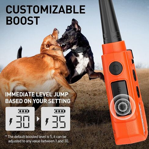 طوق تدريب الكلاب من بيتوري مع جهاز تحكم عن بعد - طوق صدمات للكلاب بمدى 3/4 ميل للكلاب التي يتراوح وزنها من 10 إلى 120 رطل، طوق قابل لإعادة الشحن مقاوم للماء مع صدمة معززة (1-30)، صفير (1-8)، اهتزاز (1-16)، صدمة آمنة (0-99) in Kuwait