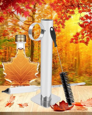 مجموعة أكواب اختبار مقياس كثافة شراب القيقب من NTSUMI، مجموعة كثافة شراب القيقب مناسبة لاختبار صنع حلوى السكر وشراب القيقب، طقم شراب القيقب من الفولاذ المقاوم للصدأ مع فرشاة تنظيف in Kuwait