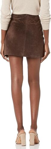 [BLANKNYC] Womens Real Suede Front Faux Wrap Mini Skirt in Saudi Arabia