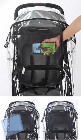 قم بترقية غطاء المطر لعربة الأطفال ذو الشفافية العالية بطريقتين، وملحقات عربة الأطفال العالمية لحماية العين، وتجنب درع الطقس والمطر والغبار والثلج in Kuwait