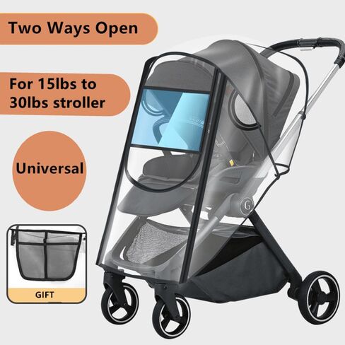 قم بترقية غطاء المطر لعربة الأطفال ذو الشفافية العالية بطريقتين، وملحقات عربة الأطفال العالمية لحماية العين، وتجنب درع الطقس والمطر والغبار والثلج in Kuwait