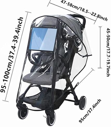 قم بترقية غطاء المطر لعربة الأطفال ذو الشفافية العالية بطريقتين، وملحقات عربة الأطفال العالمية لحماية العين، وتجنب درع الطقس والمطر والغبار والثلج in Kuwait