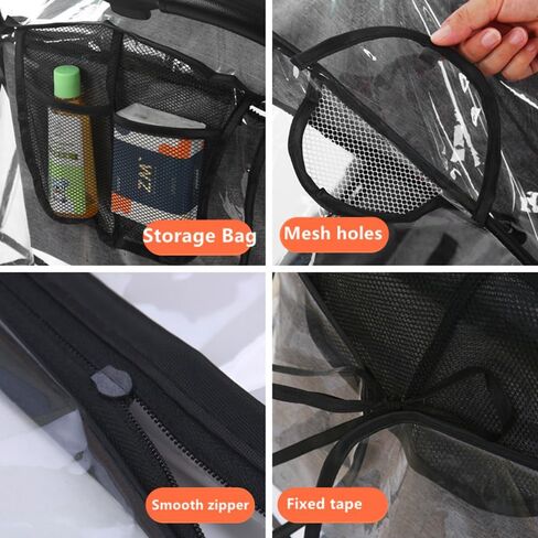 قم بترقية غطاء المطر لعربة الأطفال ذو الشفافية العالية بطريقتين، وملحقات عربة الأطفال العالمية لحماية العين، وتجنب درع الطقس والمطر والغبار والثلج in Kuwait