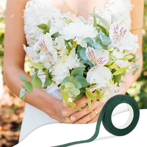 KALIONE 1/2 Inch Floral Tapes Flower Tape Florist Wraps for Bouquet Stem Wrapping, 30 Yard Floral Tape Flowers Making Craft Projects, Florist Tape Floral Arranging Craft Wedding Bouquet(Green) in Saudi Arabia