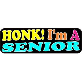 StickerTalk Honk Im a Senior Vinyl Graduation Sticker, 10 inches by 3 inches in Kuwait