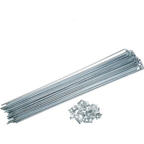 36 قطعة 14G J Bend 260 مللي متر × 2 مللي متر المتحدث دراجة دراجة مع الحلمات الصلب الفضة لهجة تصميم أنيق in Kuwait