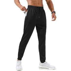 بنطال رياضي رجالي بجيوب بسحاب - بنطال رياضي خفيف الوزن للتمرين والجري وصالة الألعاب الرياضية والمسارات والملابس الكاجوال in Kuwait