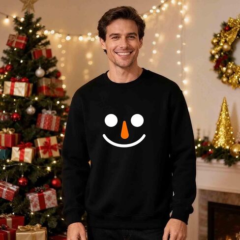 Matching Christmas Sweatshirts For Couples Funny Xmas Holiday Shirt Husband And Wife Pullover Outfits Mom Dad Clothes in Saudi Arabia