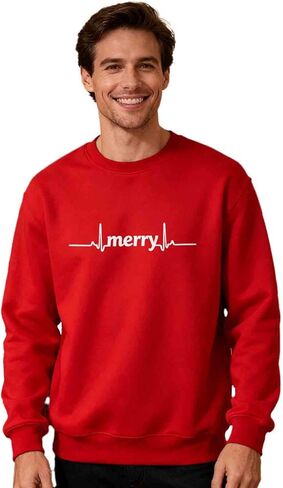 Matching Christmas Sweatshirts For Couples Funny Xmas Holiday Shirt Husband And Wife Pullover Outfits Mom Dad Clothes in Saudi Arabia