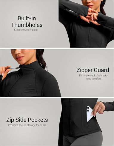 G Gradual Women's Workout Jackets with Pockets Athletic Slim Fit Jacket for Running Yoga in Saudi Arabia