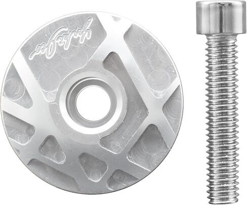 Bike Headset Top Cap with Bolts, 1-1/8 Stem Top Cap with Bolt for MTB, Road Bike Sliver in Saudi Arabia