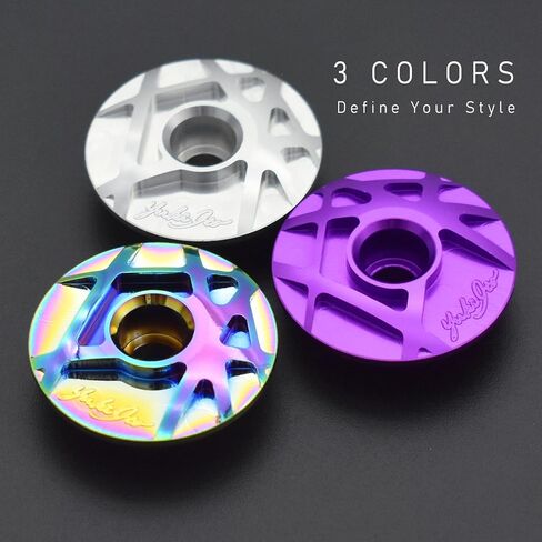Bike Headset Top Cap with Bolts, 1-1/8 Stem Top Cap with Bolt for MTB, Road Bike Sliver in Saudi Arabia