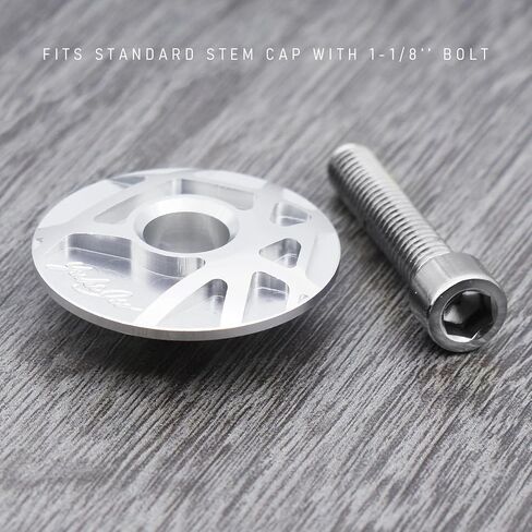 Bike Headset Top Cap with Bolts, 1-1/8 Stem Top Cap with Bolt for MTB, Road Bike Sliver in Saudi Arabia