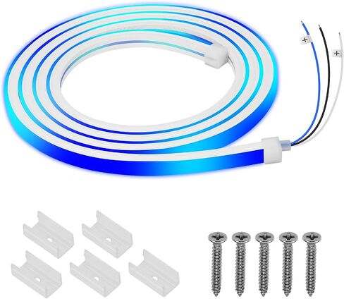 أضواء شريط القارب LED 12 فولت أبيض وأزرق ثنائي اللون مصباح LED عائم بحري. إضاءة سطح السفينة الداخلية للقارب المقاوم للماء لليخوت العائمة لصيد الأسماك ليلاً (70 بوصة) in Kuwait