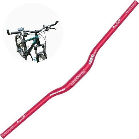 GenyuaLK Mountain Bike Handlebars 31.8mm,Aluminum Alloy 31.8 Handlebar Mountain Bike Bicycle Riser Extra Long 720/780 mm,with Paint Matte Surface (Black, 780 mm) in Saudi Arabia