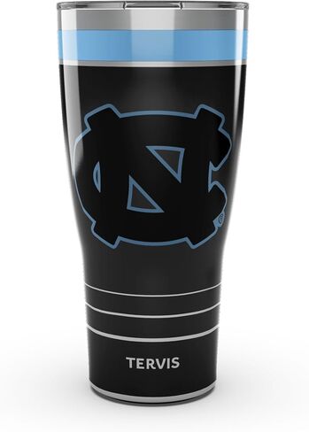 Tervis Traveller North Carolina Tar Heels - كوب سفر معزول ثلاثي الجدران للعبة ليلية يحافظ على المشروبات باردة وساخنة، 30oz، من الفولاذ المقاوم للصدأ in Saudi Arabia