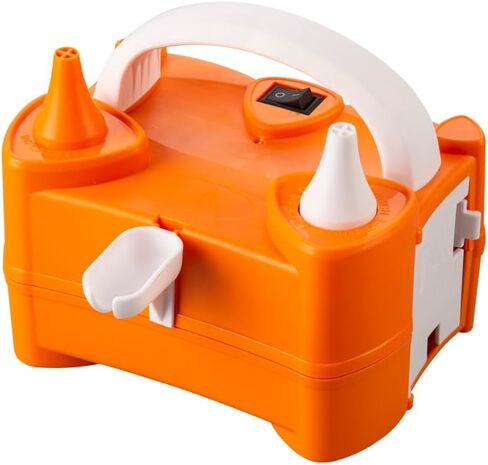 IDAODAN Electric Balloon Pump, Portable Electric Balloon Blower Machine Balloon Air Pump Dual Nozzle Rose Red 110V 400W Balloon Inflator for Party Decorations in Saudi Arabia