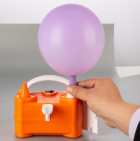 IDAODAN Electric Balloon Pump, Portable Electric Balloon Blower Machine Balloon Air Pump Dual Nozzle Rose Red 110V 400W Balloon Inflator for Party Decorations in Saudi Arabia