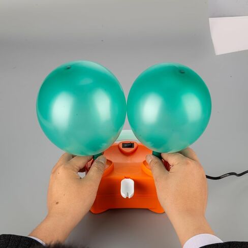 IDAODAN Electric Balloon Pump, Portable Electric Balloon Blower Machine Balloon Air Pump Dual Nozzle Rose Red 110V 400W Balloon Inflator for Party Decorations in Saudi Arabia