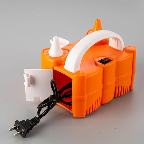 IDAODAN Electric Balloon Pump, Portable Electric Balloon Blower Machine Balloon Air Pump Dual Nozzle Rose Red 110V 400W Balloon Inflator for Party Decorations in Saudi Arabia