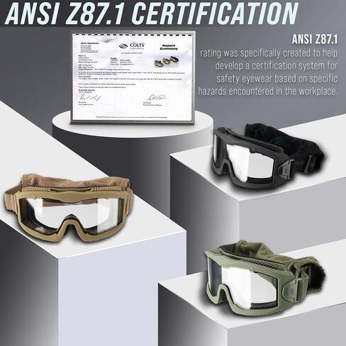 Lancer Tactical AERO 3mm Thick Lens Eye Protection Safety Goggle ANSI Z87 1 Rated Industry Standard w/Anti-Scratch Shield in Saudi Arabia