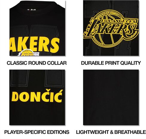 Ultra Game NBA Official Men's Super Soft Fly High Players T-Shirt, Los Angeles Lakers, Luka Dončić, Black, Medium in Saudi Arabia