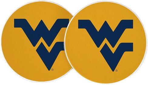 Desert Cactus West Virginia University Car Accessories WVU Mountaineers Absorbent Sandstone Cup Coasters Licensed Product Set of 2 (Design A) in Saudi Arabia