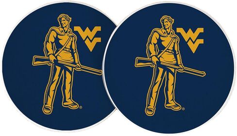 Desert Cactus West Virginia University Car Accessories WVU Mountaineers Absorbent Sandstone Cup Coasters Licensed Product Set of 2 (Design A) in Saudi Arabia