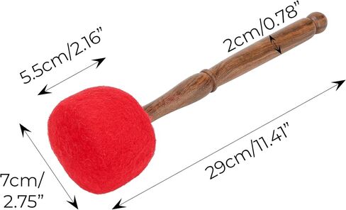 Gong Mallet for Singing Bowls – Rubber Ball Striker with Wooden Handle, Handmade Sound Healing Tool for Crystal Bowls, Yoga & Meditation in Saudi Arabia