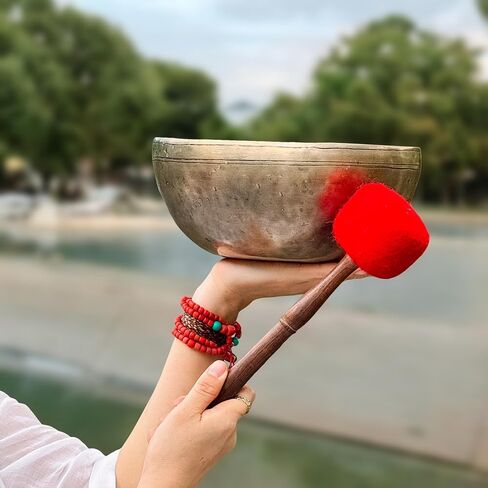 Gong Mallet for Singing Bowls – Rubber Ball Striker with Wooden Handle, Handmade Sound Healing Tool for Crystal Bowls, Yoga & Meditation in Saudi Arabia