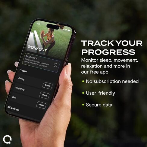 حلقة QALO QRNT الذكية - جهاز تتبع اللياقة البدنية من التيتانيوم خفيف الوزن ومقاوم للماء، تتبع متقدم للنوم والخطوات وHRV وSpO2 - بدون اشتراك، تطبيق iOS Android - يتضمن غطاءين من السيليكون (فضي، 12) in Kuwait