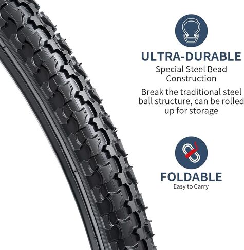YUNSCM 2-PCS 26" إطارات الدراجة الجبلية 26x1.50/40-559 متوافقة مع إطارات الدراجة 26x1.50 26X1.5 (Y-1446) in Saudi Arabia