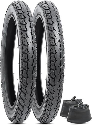 16x2.125/57-305 Bike Tire and Tube, 16 x 2.125 Tire Tube with Angled Valve Stem, 16'' 16x2.125 Tires Compatible with Electric Bicycle Bike, Motorcycle and RoyalBaby Joystar Dynacraf Kids Bikes(2 Sets) in Kuwait