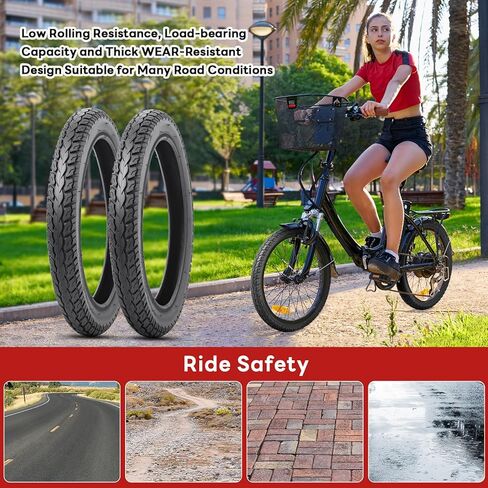 16x2.125/57-305 Bike Tire and Tube, 16 x 2.125 Tire Tube with Angled Valve Stem, 16'' 16x2.125 Tires Compatible with Electric Bicycle Bike, Motorcycle and RoyalBaby Joystar Dynacraf Kids Bikes(2 Sets) in Kuwait