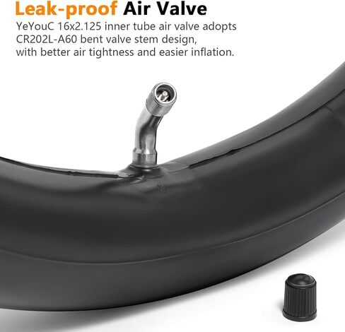 16x2.125/57-305 Bike Tire and Tube, 16 x 2.125 Tire Tube with Angled Valve Stem, 16'' 16x2.125 Tires Compatible with Electric Bicycle Bike, Motorcycle and RoyalBaby Joystar Dynacraf Kids Bikes(2 Sets) in Kuwait