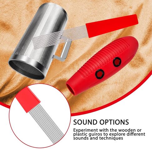2PCS Guiro Scraper Brush, Stainless Steel Latin Percussion Comb Scraper Brush, Clear and Authentic Sound Quality, for Bands, Performances in Saudi Arabia