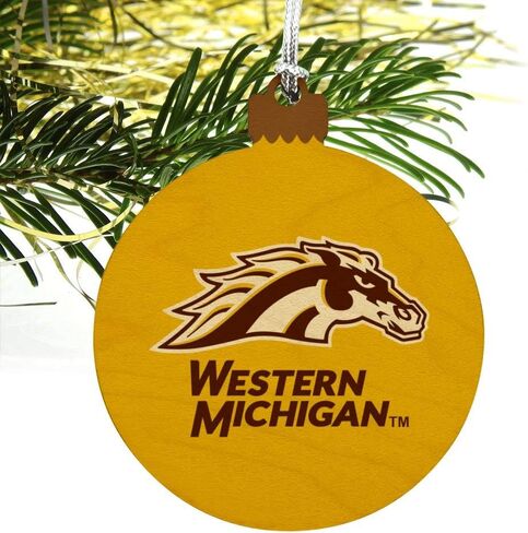 GRAPHICS & MORE Western Michigan University Logo Wood Christmas Tree Holiday Ornament in Saudi Arabia