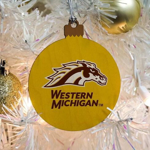 GRAPHICS & MORE Western Michigan University Logo Wood Christmas Tree Holiday Ornament in Saudi Arabia