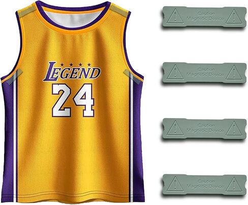 شماعة جيرسي للحائط - شاشة جيرسي مغناطيسية للحائط، تناسب جميع القمصان الرياضية، تظهر بشكل غير مرئي شكل الجيرسيه الكامل، 8 عبوات in Kuwait