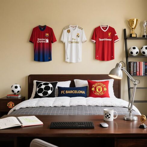 شماعة جيرسي للحائط - شاشة جيرسي مغناطيسية للحائط، تناسب جميع القمصان الرياضية، تظهر بشكل غير مرئي شكل الجيرسيه الكامل، 8 عبوات in Kuwait