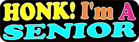 StickerTalk Honk Im a Senior Vinyl Graduation Sticker, 10 inches by 3 inches in Saudi Arabia